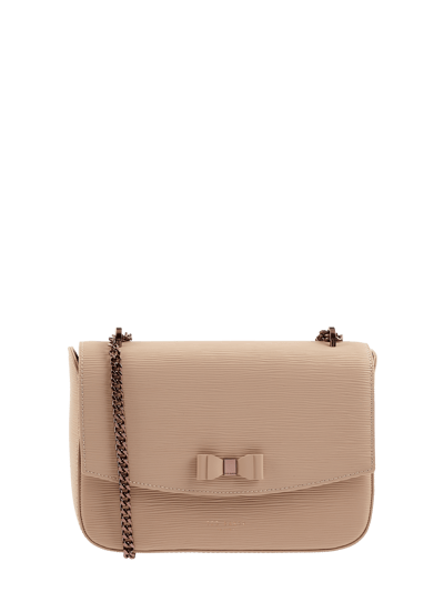 Ted Baker Crossbody Bag aus Leder Modell 'Danieel' Taupe 1