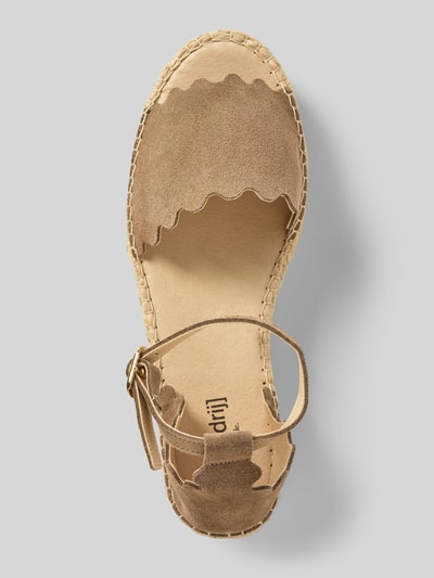 Espadrij Sandalen van leer met doornsluiting, model 'LYON' Beige - 3