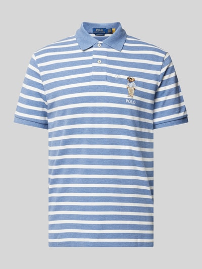 Polo Ralph Lauren Custom Slim Fit Poloshirt mit Motiv- und Label-Stitching Marine 2