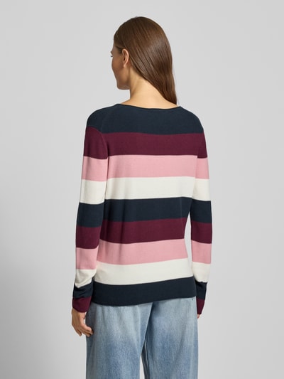 Tom Tailor Regular Fit Strickpullover aus Baumwoll-Viskose-Mix Rosa 5