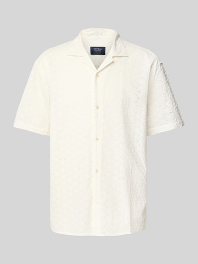 MCNEAL Regular fit vrijetijdsoverhemd met broderie anglaise Offwhite - 2