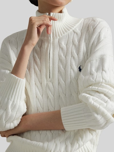 Polo Ralph Lauren Troyer o kroju relaxed fit z czystej bawełny Biały 3
