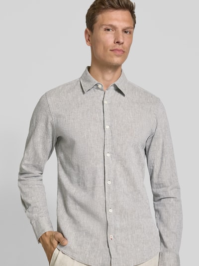 JOOP! Jeans Regular Fit Freizeithemd aus Leinen-Baumwoll-Mix Modell 'Hanson' Oliv 3