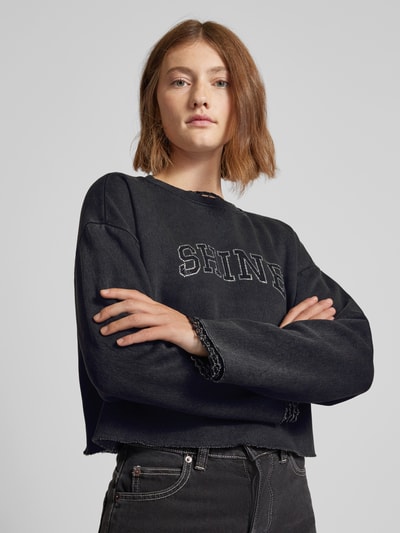 Only Cropped Sweatshirt Modell 'CALLIE' Black 3