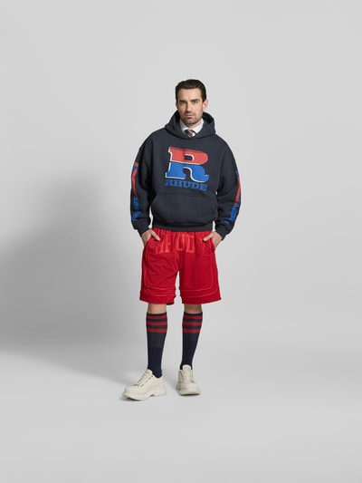 RHUDE Oversized Hoodie aus Baumwolle Anthrazit 1