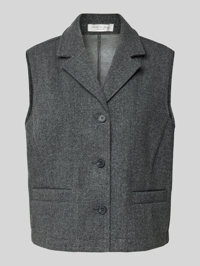 Christian Berg Woman Weste mit Reverskragen und Paspeltaschen Anthrazit 2