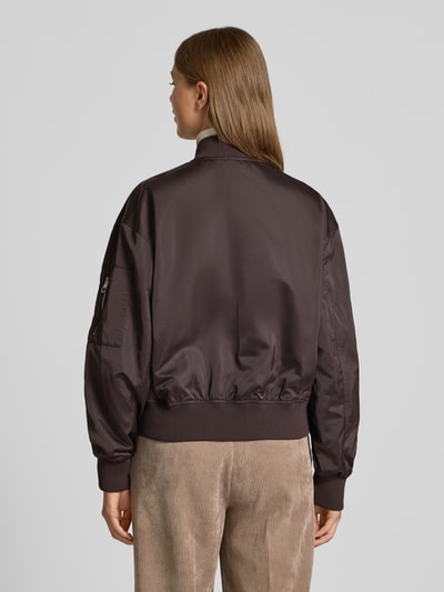 Marc O'Polo Bomberka o kroju regular fit ze stójką Ciemnobrązowy 5