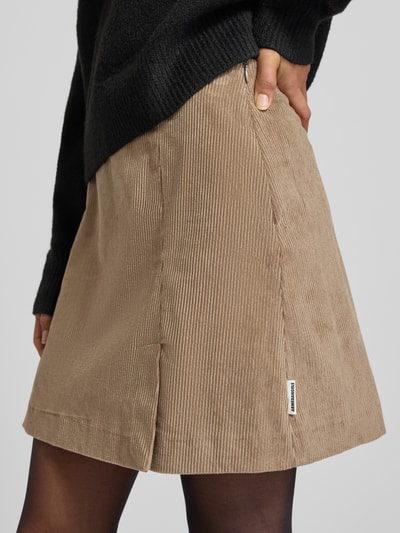 Armedangels Ausgestellter Mini-Rock aus Baumwoll-Mix Modell 'ZALAIAA' Taupe 3