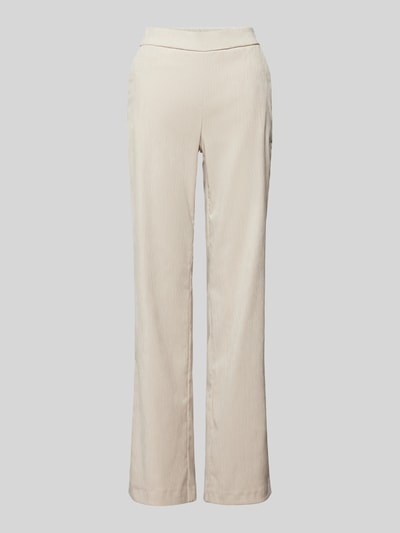 TONI Wide leg corduroy broek met achterzakken, model 'Jenny' Beige - 2