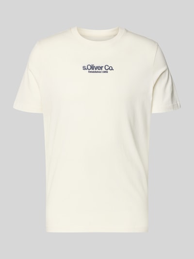 Produktfoto, Regular Fit T-Shirt aus reiner Baumwolle von s.Oliver RED LABEL, Optik: Unifarben, Rundhals, Kurzarm, Label-Schriftzug, Jersey, glatte Textur