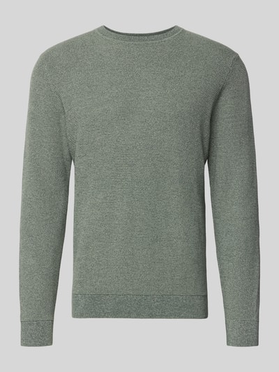 Selected Homme Regular Fit Pullover aus reiner Bio-Baumwolle Modell 'ROSS' Gruen Melange 2