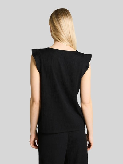 Tom Tailor Denim Loose Fit Top in Crinkle-Optik Black 5