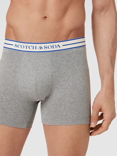 Scotch & Soda Boxershort met labeldetail in een set van 3 stuks Donkerblauw - 3