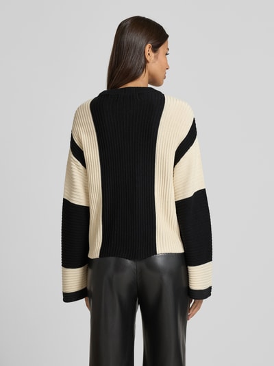 Vero Moda Regular Fit Strickpullover aus Baumwoll-Mix Modell 'GIGI' Black 5