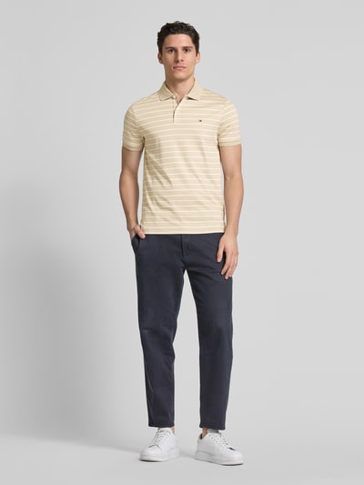 Tommy Hilfiger Regular Fit Poloshirt aus reiner Baumwolle Beige 1