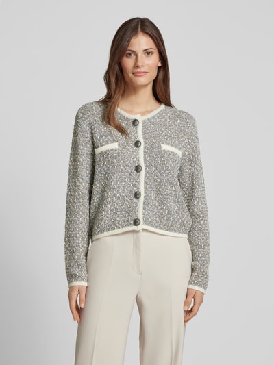 Gestuz Gebreid jack met knoopsluiting, model 'nalin' Lichtblauw - 4