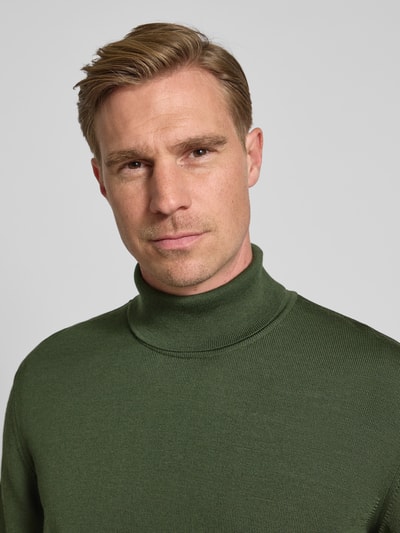 MAERZ Muenchen Gebreide pullover van merinowol Olijfgroen - 3