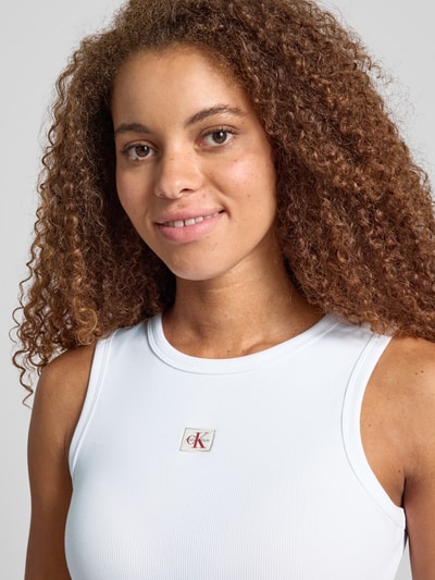 Calvin Klein Jeans Tanktop mit Label-Detail Weiss 3