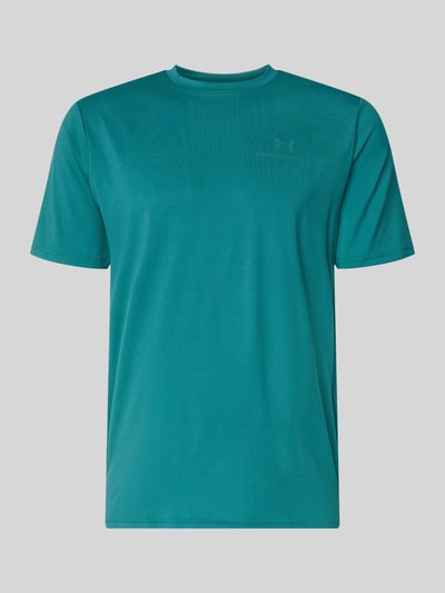 Produktfoto, Regular Fit T-Shirt mit Logo-Print Modell 'Vanish' von Under Armour in Türkis, elastischer Material-Mix, Rundhalsausschnitt