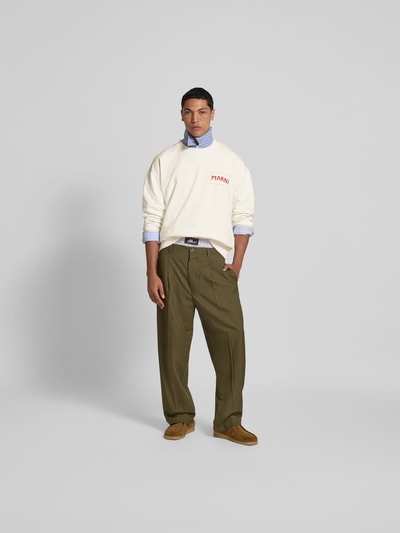 Marni Sweatshirt mit Label-Detail Offwhite 1