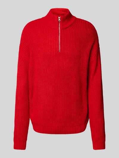 REVIEW Gebreide pullover met ribboorden Rood - 2