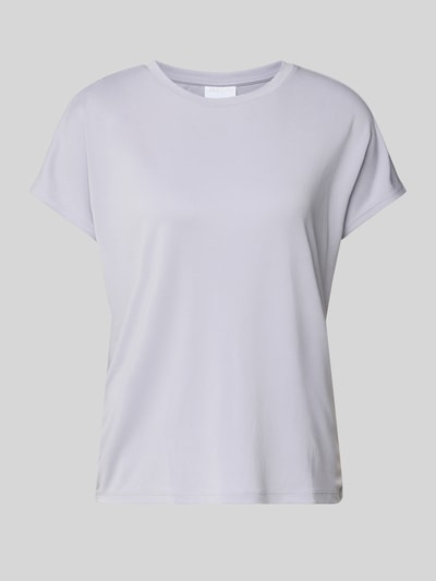 Jake*s Collection T-Shirt mit geripptem Rundhalsausschnitt Lavender 2
