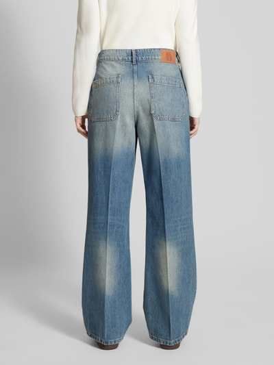 Bash Wide leg jeans met bandplooien, model 'VECCHI' Lichtblauw - 5