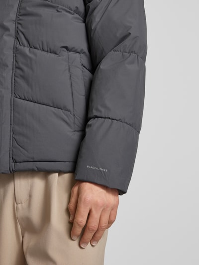 Jack & Jones Gewatteerd jack met opstaande kraag, model 'WORLD' Antraciet - 3