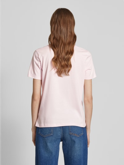 Tommy Hilfiger T-Shirt mit Label-Print Rosa 5