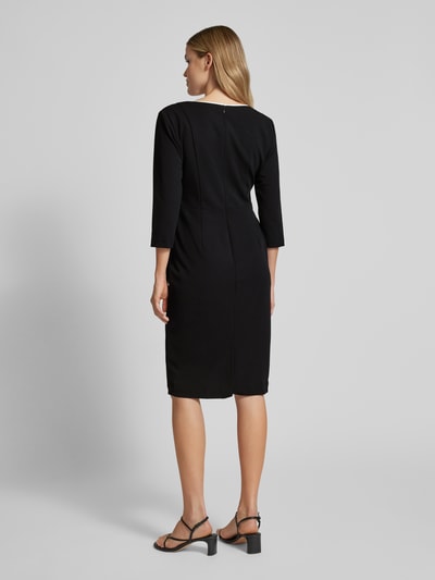 Adrianna Papell Knielanges Cocktailkleid in Wickel-Optik Black 5