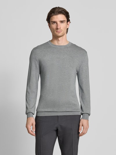 MCNEAL Strickpullover mit gerippten Abschlüssen Mittelgrau Melange 4