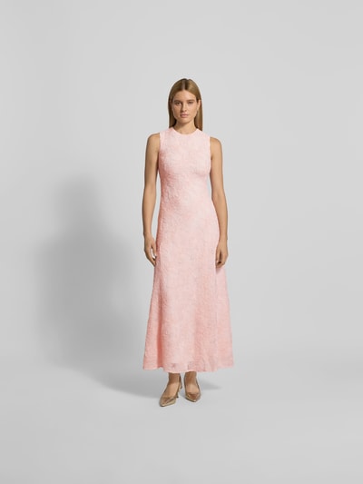 ROTATE Maxikleid mit floralem Allover-Besatz Hellrosa 4