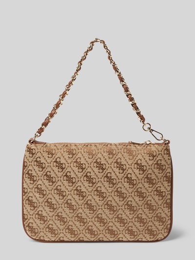 GUESS Shoulder Bag mit Allover-Brand-Stickereien Cognac 3