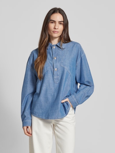 Bash Jeansblouse van puur katoen, model 'KOOL' Lichtblauw - 4