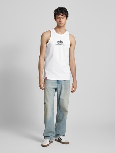 Alpha Industries Tanktop mit Label-Print Weiss 1