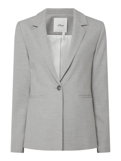 s.Oliver BLACK LABEL Blazer met 1-knoopssluiting  Lichtgrijs gemêleerd - 2