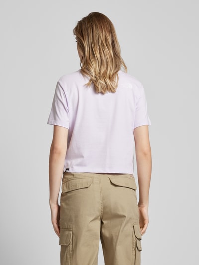 The North Face Cropped T-Shirt mit Label-Print Lila 5