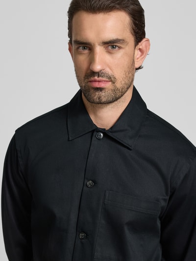 SELECTED HOMME Regular Fit Hemdjacke aus reiner Baumwolle Modell 'TATE' Black 3