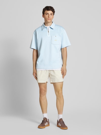 BLKVIS Regular fit poloshirt met borstzak Lichtblauw - 1