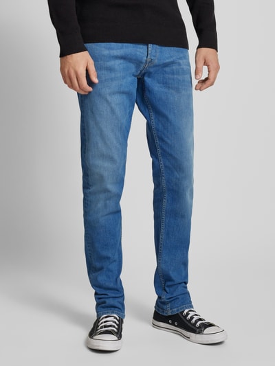 Replay Straight Fit Jeans im Used-Look Modell 'GROVER' Jeansblau 4