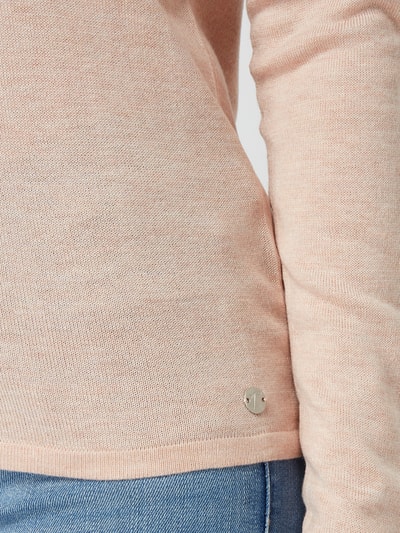 Tom Tailor Pullover mit abgerundetem V-Ausschnitt  Rose Melange 4