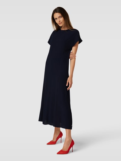 Tommy Hilfiger Maxi-jurk met ronde hals Donkerblauw - 1