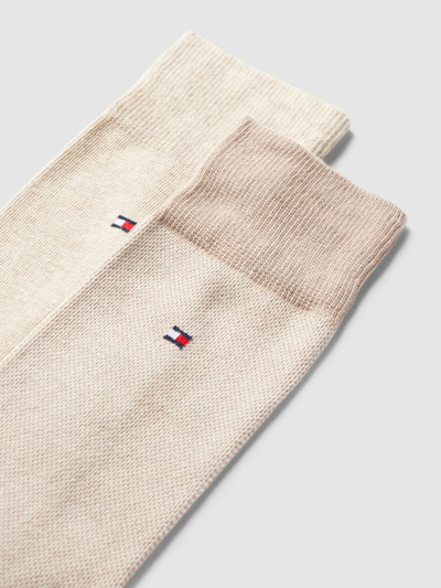 Tommy Hilfiger Sokken met logoprint in een set van 2 paar, model 'Birdeye' Beige - 2