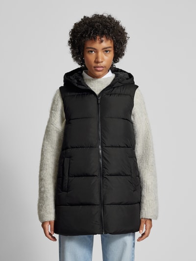 Pieces Bodywarmer met capuchon, model 'BEE' Zwart - 4