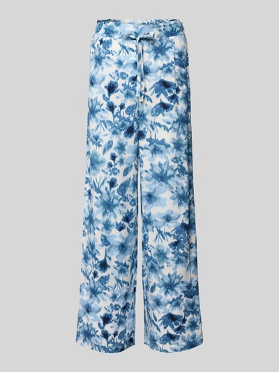 Christian Berg Woman Wide Leg Stoffhose mit Bundfalten Dunkelblau 2