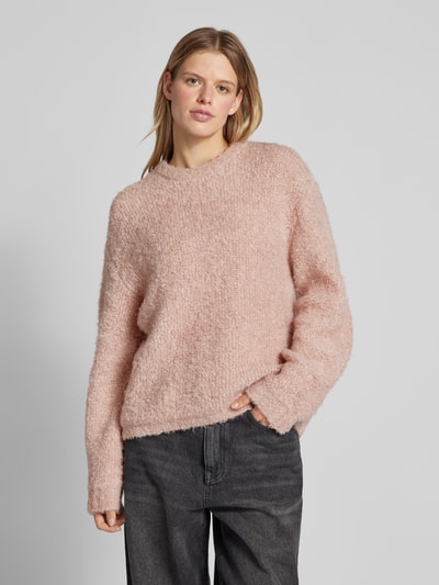 Gina Tricot Sweter z dzianiny z prążkowanymi wykończeniami Beżowy 4