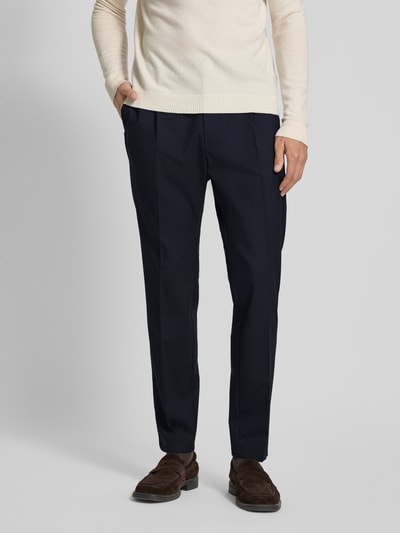 CRUNA Pantalon met bandplooien Marineblauw - 4