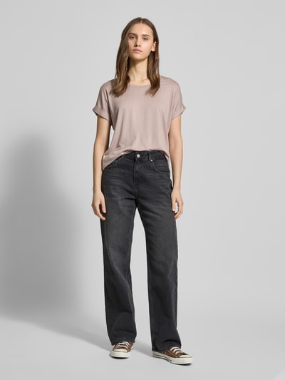 Only Loose fit jeans van puur katoen, model 'ELLA' Metallic zwart - 1