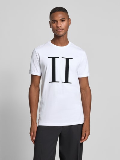 Les Deux T-shirt met labelprint, model 'Encore' Wit - 4