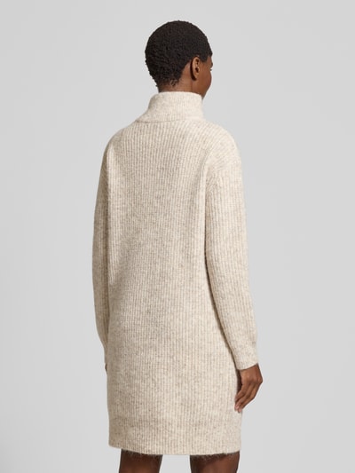 OPUS Sukienka z dzianiny o długości do kolan ze stójką model ‘Wonelli’ Beżowy 5